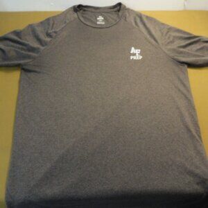 UNDER ARMOUR LOOSE szMEDIUM DARK GRAY AIR FORCE PREP SHORT SLEEVE SHIRT LD 6887